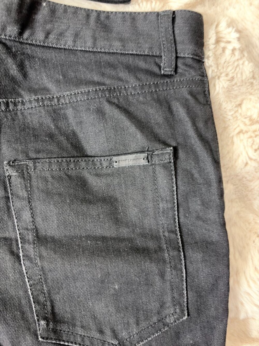 Saint Laurent Black Denim Shorts (Size 27) **With Dustbag** - Picture 5 of 7